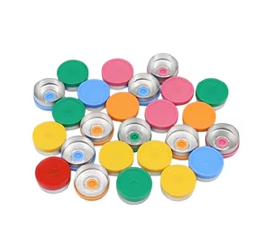 13mm Snap Off Caps. These will fit all Glass Vials with a 13mm neck. Plastic tops snap off to reveal aluminum seal with hole. Available in Red, White, Light Blue, Medium Blue, Pink and Black. PLEASE NOTE – AS WE RUN OUT OF THESE, WE WILL BE SWITCHING OVER TO GENUINE WEST BRAND FLIP OFF CAPS.