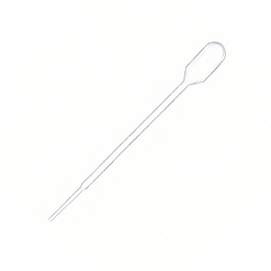 3 mL Graduated Transfer Pipette (Polyethylene). 5 1/2 inches Total Length. Capacity: 3 mL, Drops/mL: 25, Bulb Draw: 2.2 mL, Total Length: 140 mm (5.5"), Stem Diameter: 4.4 mm (0.17"), Tip Diameter: 2.4 mm (0.09") Graduated up to: 1 mL Graduation Intervals: 0.25 mL. Non-sterile and disposable to prevent cross-contamination. Perfect for cookie and cake decorating!