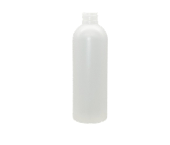 4 oz Cosmo Bottle. (24/410) HDPE (high-density polyethylene) Cosmo (or bullet) shaped. Caps are NOT included. Commonly used for pharmaceuticals, cosmetics, cleaning supplies, and suitable for laboratory use. Squeezes out products easily. FDA compliant. Plastic Cosmo bottles have rounded shoulders. Its elegant profile makes it a standard choice for packaging liquids in all types of industries.