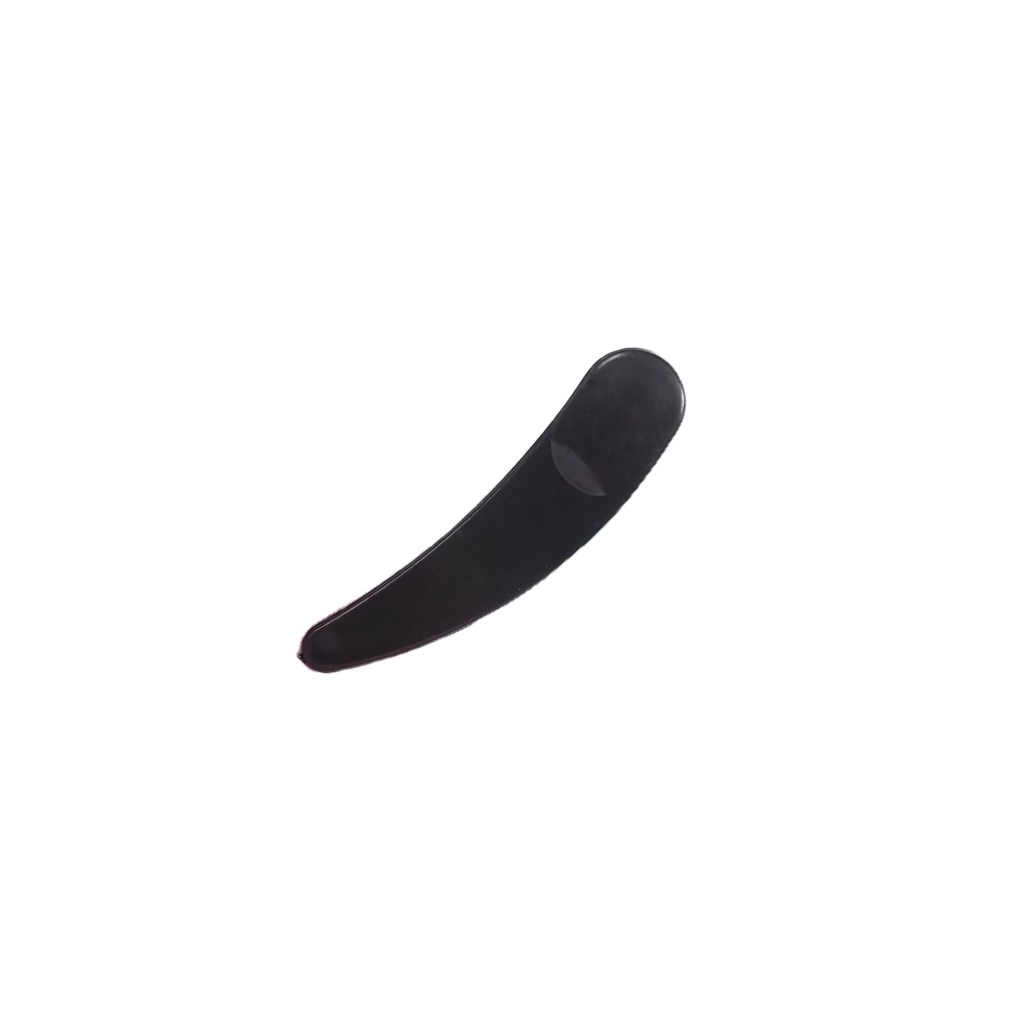 Curved Mini Black Spatula. (Polystyrene) 2″ Long. These small spatulas can be washed and reused or thrown away. They’re great for sampling products, scooping out night cream, thick conditioners or even food in small tubs and jars.