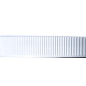 89/400 White ribbed cap with heat induction foil liner in lid